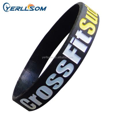 China Logo Silicone Wristbands For Events Engraved Customized High Quality Stylish Y023 for sale