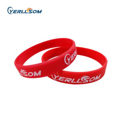 China High Quality Trade Assurance Yerllsom Fashion Punk Personalized Wholesale Cheap Custom Silicone Wristbands For Events Y070301 for sale