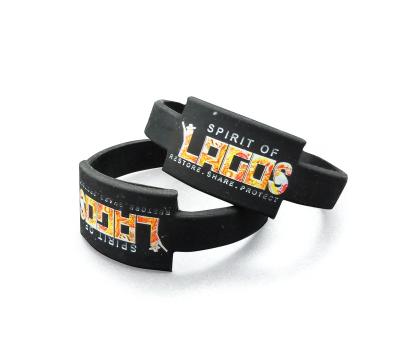 China Religious Promotional Gifts Customized 1/2inch Printed Swirl Silicon Wristbands Custom Handwriting And Logo For Christmas Promotion YS071601 for sale