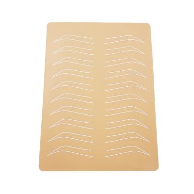 China Training School Latex 3d White Inkless Silicon Eyebrows Tattoo Pad Practice Microblading Skin For Forehead Beauty Academy Training School for sale