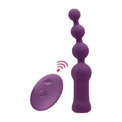 China 10 frequency vibration male and female anal plug masturbation device remote control backyard suction inserted extra long anal plug pull bead vibrator for sale