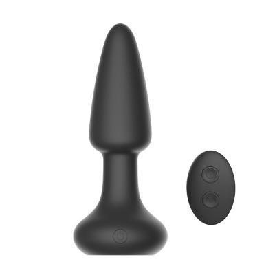 China 10 Frequency 360 Degree Vibration Remote Control Anal Plug Using Men's and Women's Pearl Prostate Massage Rotating Stick for sale