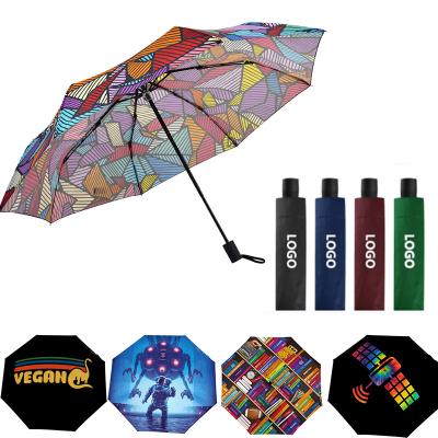 China CLASSIC Customize Cheap Manual Open Ladies Shade Sun Portable Women 3 Fold Foldable Umbrellas For Rain for sale