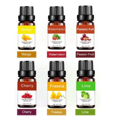 China Pure Skin Revitalizer Aromatherapy Oils Gift Set Mango Watermelon Passion Flower Cherry Lime Freesia Essential Oil For Candle Soap Perfume Making for sale