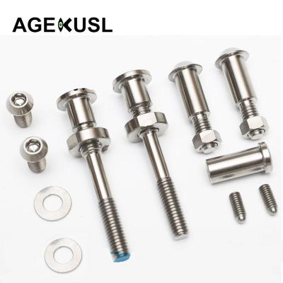 China AGEKUSL Titanium Titanium Brake Bolt Set Use For Brompton 2018 Bike Front Rear Brake Calipers Titanium Bicycle Brake Bolts for sale