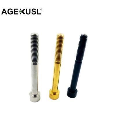 China AGEKUSL Titanium Headtube Titanium Bolt Use For Brompton Cline Pikes Folding Bicycle Titanium Head Tube Stem Screw M8*70mm for sale