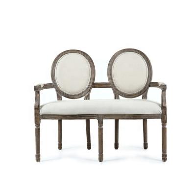 China Other Classic Design Durable Elegant Solid Wood Garden Sofa White Chairs With Arm for sale