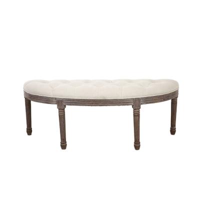 China Indoor Use Antique Style French Stools Ottoman Lounge Bench Living Room Furniture for sale