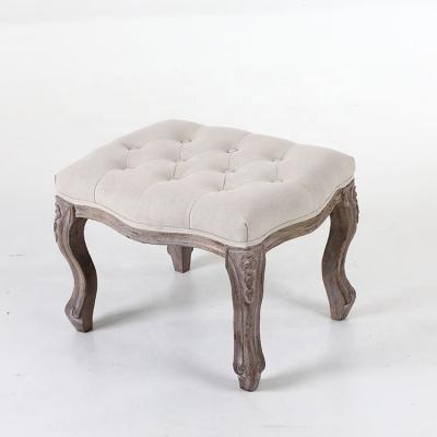 China Other Supplier Custom Chinese Soft Cotton Canvas Fabric Rubber Wooden Antique Stool for sale