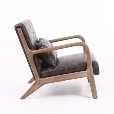 China Other Modern Stylish Comfortable Rubber Wooden Lounge Arm Chairs Leisure for sale