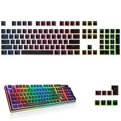 China HZGAMER 112key PBT Mechanical Keycaps, 60 87 104 108 Double Shot Pudding Backlit Keycaps Set For Mechanical Gaming Keyboard MX Switches for sale