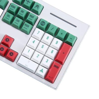 China Mechanical Green White Keycaps For Cherry Mx Gateron Kailh Mechanical Keyboard 115 Keys PBT Main Cap for sale