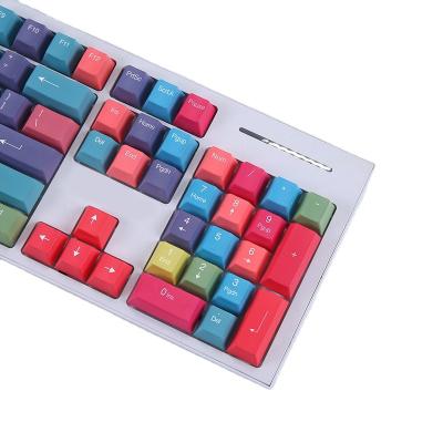 China OEM 104 Keys Gradient Rainbow Mechanical Keycap Profile PBT Keycap For MX Switches Mechanical Keyboard RGB Backlit Gaming Custom Keycap for sale