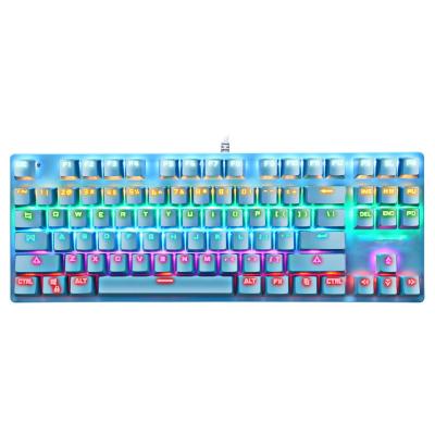 China Mechanical USB Wired Gaming RGB Keyboard With Fashion RGB Backlit 87 Keys Custom Optical Mechanical Keyboard for sale