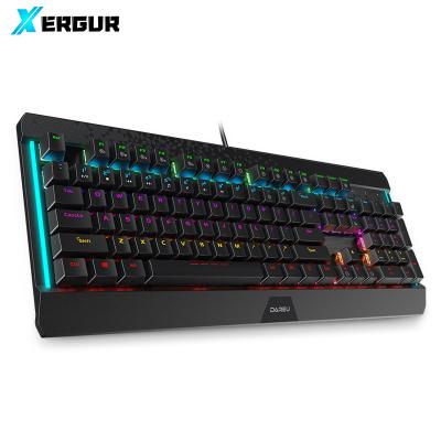 China XERGUR Plug and Play Keyboard Laptop, 104 Keys Wired USB Keyboard with LED Lights for Computer Keyboard Gamer for sale