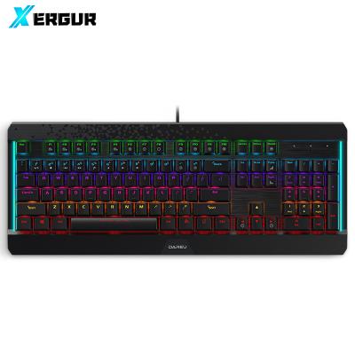 China XERGUR Computer Keyboard Plug and Play Features, 104 Keys Wired USB Keyboard with LED Lights for Computer, PC, Laptop for sale