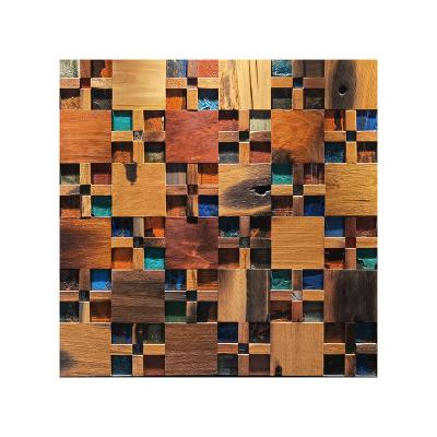 China Natural Material Panel-patternde 3d Art Brick Wall Panels Healthy Absorption Boat Wood Background Wall Decoration Old for sale