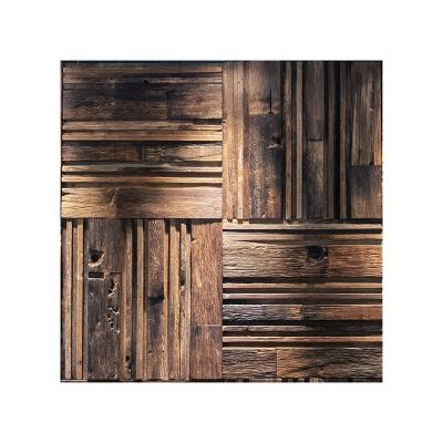 China Wholesale high quality natural interior decorative-patternde 3d wood wall panel plank wall for sale