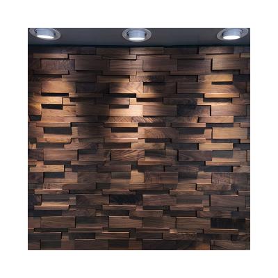 China Natural Black-3D Wall Panel Home Decor Wall Panel Living Room Dining Room Wall Decoration Pattern/Walnut Mosaic Art Wall for sale