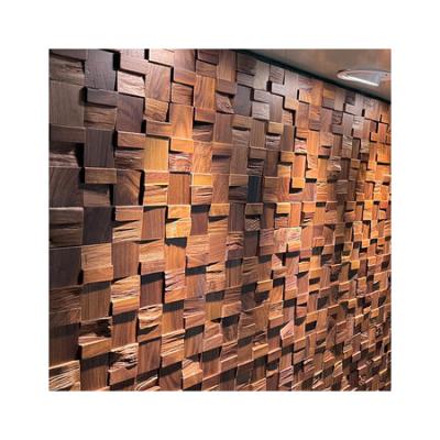 China Natural Interior Checkered Wood Wall Panel-Art Background Wall Design Decorative Pattern of Best-selling for sale