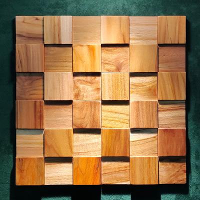 China Natural Environmental Wooden Floor Tiles-patternde Building Materials Parquet Mosaic 3d Wall Tiles for sale