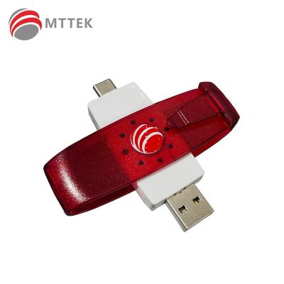 China MCR3701 Contactless Smart Card Reader with Dual USB Type A and Type C Dual Connectors Compatible with IDENTIV uTrust 3700 F ID-1 (Normal) for sale