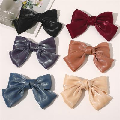 China New top quality fashion big chiffon fabric/chiffon cloth girl sale creative hair clips iron clip for sale