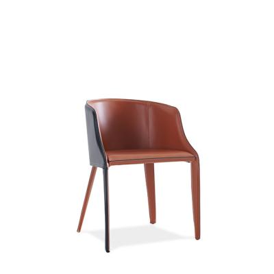 China Cooling Dining Chairs Luxury Leather Dining Chairs And Industrial Leather Brown Leather Dining Chairs for sale