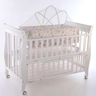 China Modern Simplicity Makers Design Soild Wood Baby Crib , Price White Wood Baby Crib for sale