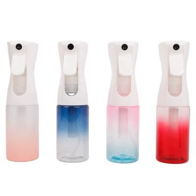 China Personal Skin Care Packaging 200ml 300ml Water Bottle With Plastic Continuous Refillable Fine Mist Spray Pump Empty Hair Salon Trigger Squirt Bottle for sale