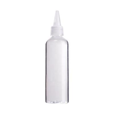 China Stick Prevalence Trend Plastic Pouch PET Hair Oil Jet Acute Squeeze Bottles With Twist Caps for sale