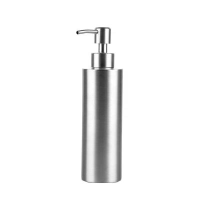 China Personal Care 350ml Stainless Steel Liquid Soap Dispenser Lotion Bottle For Bathroom for sale