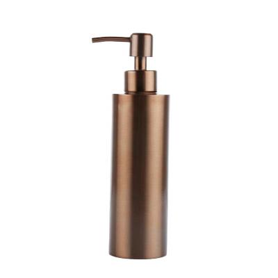 China Custom Personal Care Luxury Hotel Bath Supplies Dispenser For Liquid Soap Bottle Pump Gold Shampoo Bottle 350ML for sale