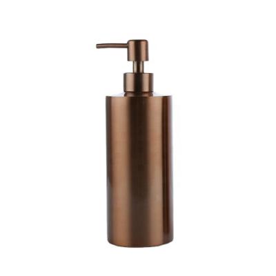 China Custom Personal Care Luxury Hotel Bath Supplies Dispenser For Liquid Soap Bottle Pump Gold Shampoo Bottle 550ML for sale