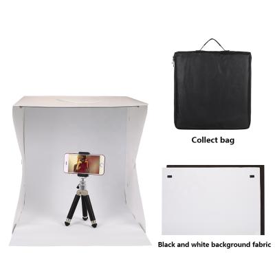 China Kaliou ABS+PC Portable Mini Photograph USB LED Light Box Portable Kaliou Studio Box Tent Folding Photo Studio 40*40*40cm for Indoor Photography for sale