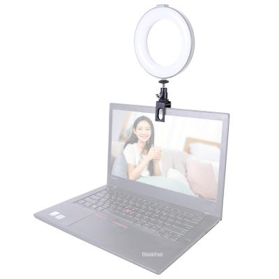 China Kaliou Strong Laptop Ring Light Holder Light Weight 360 Rotation Video Recording Camera Light Clamp Portable Stand for Laptop for sale