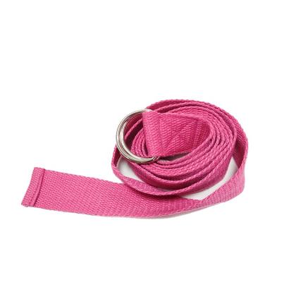 China 38mm Polyester Cotton Fitness Yoga Stretch Strap Belt Yoga Tension Band Eco-friendly Yoga Strap for sale