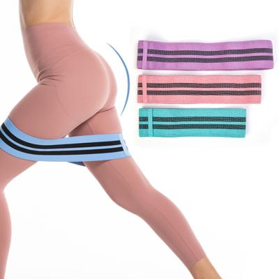 China Custom High Elasticity Manufacturer Logo Fitness Circle Hip Resistance Bands Exercise Yoga Hip Bands Set for sale