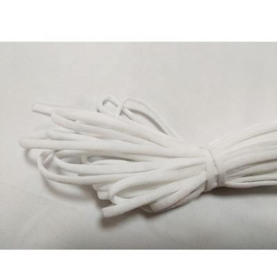 China Manufacturer Super Soft Nylon /Chinlon 3mm/5mm spandex viable round/flat latex free elastic cord earloop for sale