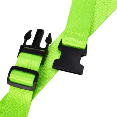 China Wholesale Custom Green Eco-friendly Travel Bag Suitcase Polyester Luggage Belt Buckle Ties Luggage Adjustable Belt for sale