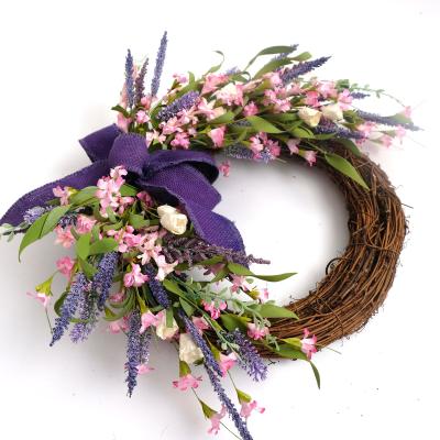 China Spring Outdoor Indoor Decorations Decoration Artificial Flower Braids Valentine Door Garlands for sale