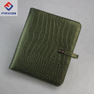 China PU Leather Magnetic Ring Planner Notebook Organizer Customized Luxury Grain Crocodile A5 B5 Hardcover Book Gift for sale