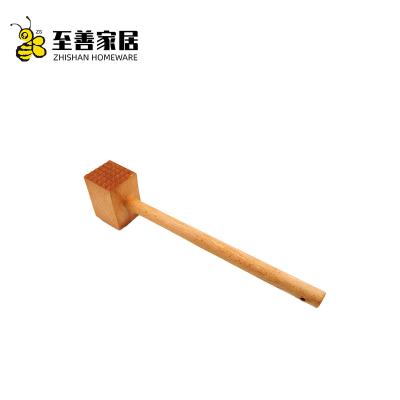 China Sustainable Beech Wood Meat Pounder Hammer Meat Tenderizer Tool for sale