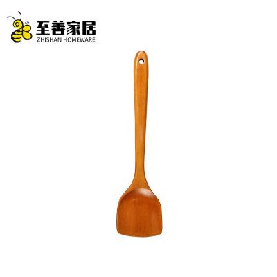 China Sustainable Wholesale Wooden Cutlery Mixing Rice Salad Long Handle Dessert Condiment Sugar Spice Tableware Kitchen Wooden Spoon For Cooking for sale