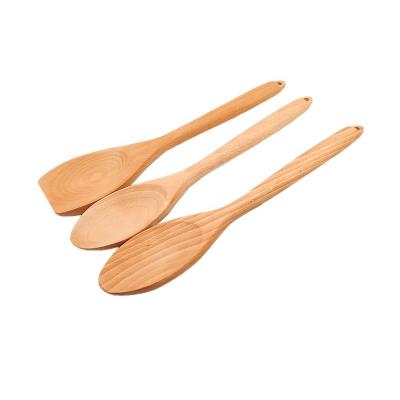 China Sustainable Eco-friendly Customized Wooden Spatula Utensil Wooden Kitchen Cooking Tools Salad Wood Cookware Spoon for sale for sale