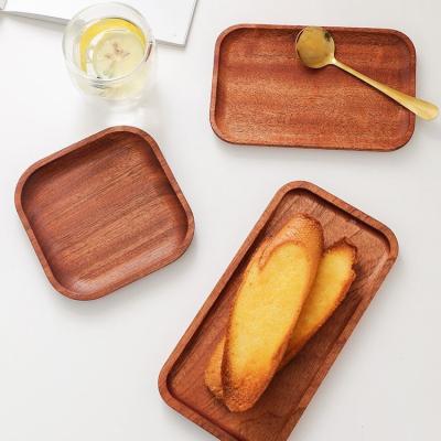 China Sustainable LFGB Certificate  Food Dishes Cheese Tray Dessert Salad Plate Wood Charger Plates for sale