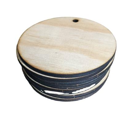 China Widely Used Wholesale Home Decor China Supplies Wood Crafts Circle Wooden Rounds Empty Circle Wood 5 Inch for sale