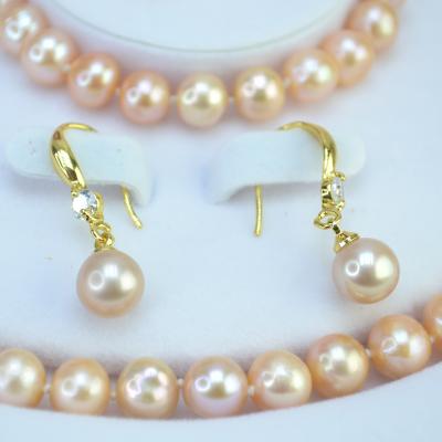 China Cute Pearl and Bracelet Set Necklaces Bead Jewelry 11-12mm Original Beads for Jewelry Sets for sale