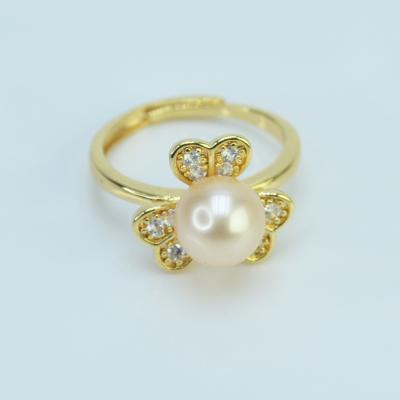 China Romantic Freshwater Baroque Flower Pearl Ring Holder Pearl Craft Accessories Girlfriend Gift for sale