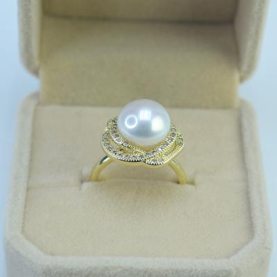 China Fashion Romantic Style High Quality Freshwater Single Pearl Rings Pearl Crafts Gifts for sale